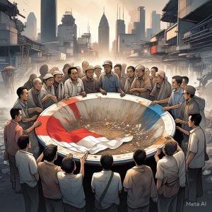 ilustrasi negara gagal by ai